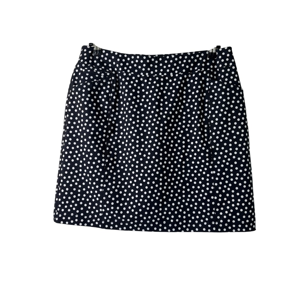 Chico's Zenergy Skort Womens 0.5 US 6 Black White Polka Dot Active Golf Skirt